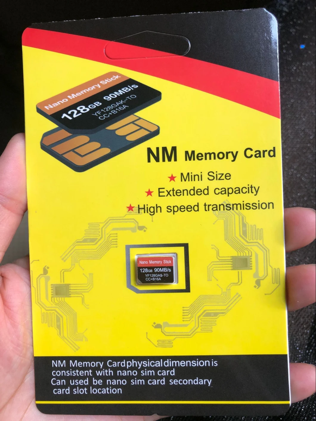 Nm Card 64GB 128GB 90MB/S Nano Memory Stick SD Card 256g Flash Cards Nm Memory for Huawei Phone Series